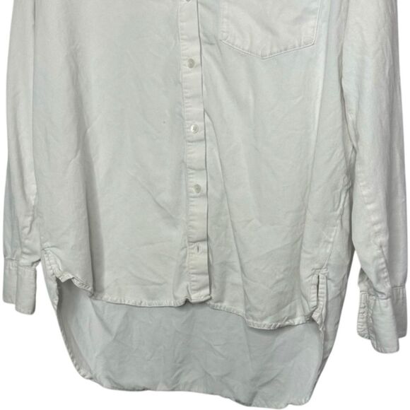 |EUC| MADEWELL Drapey Oversized Boyshirt in Pure White - Picture 4 of 7